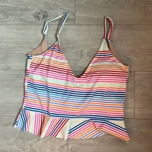 Rainbow Stripe Kortni Jeane scoop back top